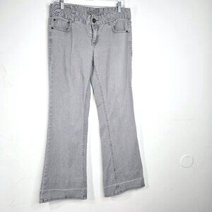 Bongo Vintage 90s Y2K Wide Leg Flare Gray Denim Jeans